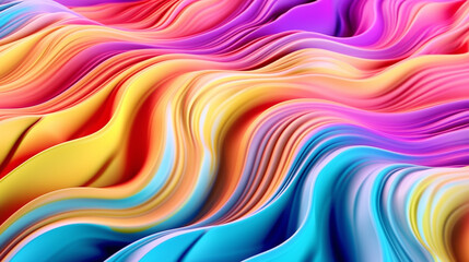 Obraz premium Multi colored wave pattern backdrop with flowing liquid background