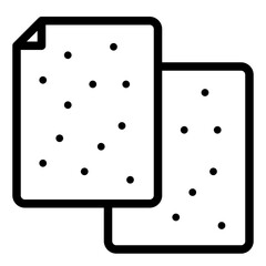 Hanji textile traditional outline icon