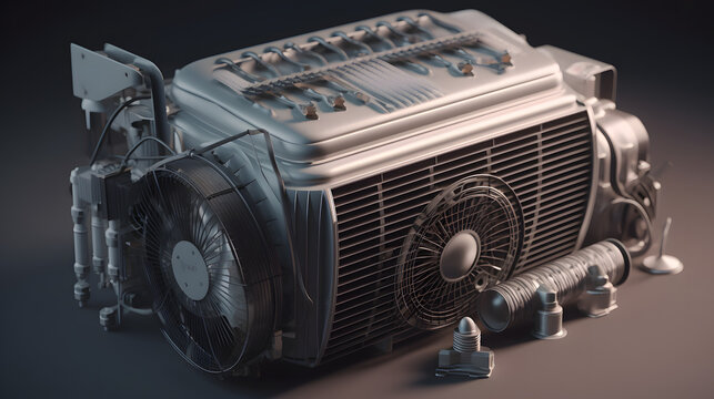 car air conditioning AC compressor AC condenser AC evapor generative AI