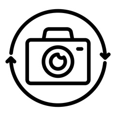 Switch Camera  for ui outline line icon