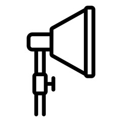 Softbox or lighting for photography outline line icon