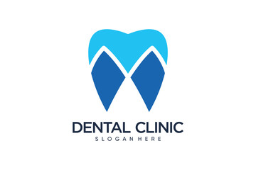 Dental logo design template vector illustration with creative idea
