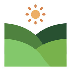 Hill nature icon