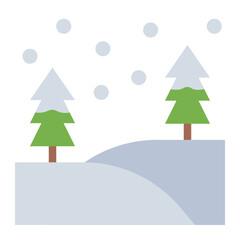 Snow nature landscape icon