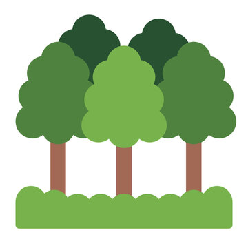 Forest jungle woods icon