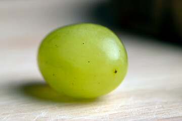 Green yellow grapes grown in a home vineyard