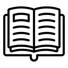 Book reading education outline icon