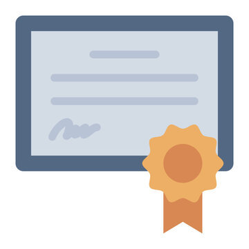Certificate gradutation icon