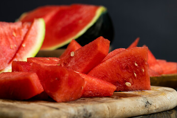 slices of sweet red watermelon