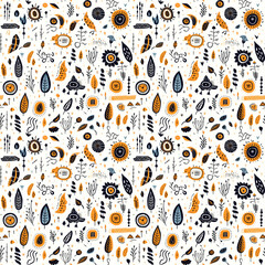 Seamless Textile Minimalistic Boho texture patterns for fabric digital print. Generative AI