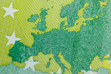 details of the one hundred euro European banknote European Union
