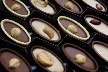 assorted chocolates with nuts