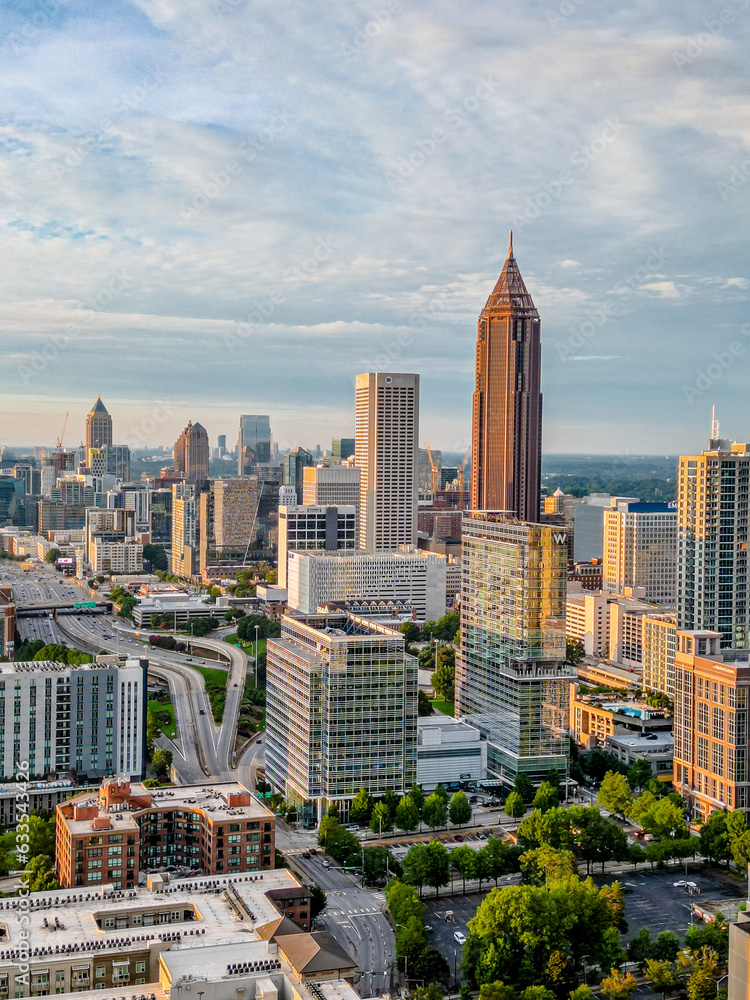 Wall mural downtown atlanta