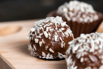 Chocolates with coconut sweet filling