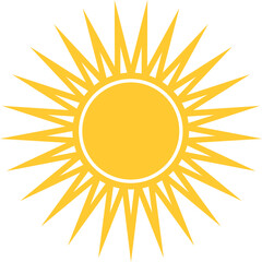 Yellow Flat Sun Element