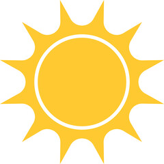 Yellow Flat Sun Element