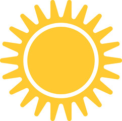 Yellow Flat Sun Element