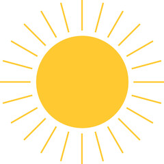 Yellow Flat Sun Element