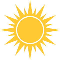 Yellow Flat Sun Element