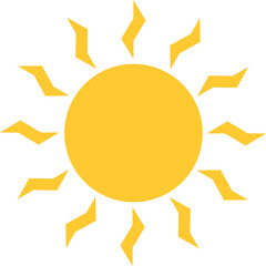 Yellow Flat Sun Element