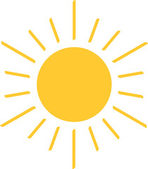 Yellow Flat Sun Element
