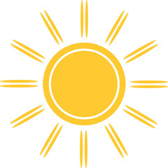 Yellow Flat Sun Element