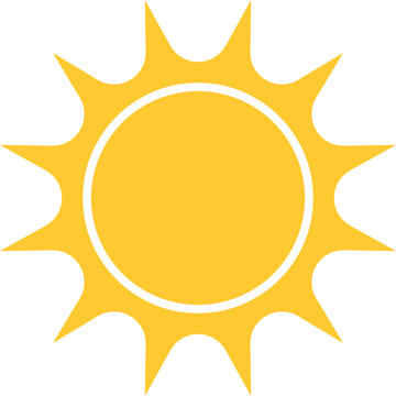 Yellow Flat Sun Element