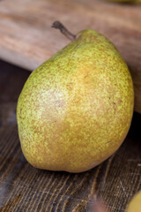 green pear on the table while cooking food