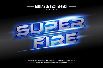 Super fire 3D editable text effect template