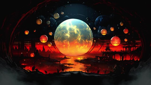 Discover an endless loop of a VTuber set against a mesmerizing LoFi background. Perfect for content creators seeking a seamless blend of digital and chill vibes