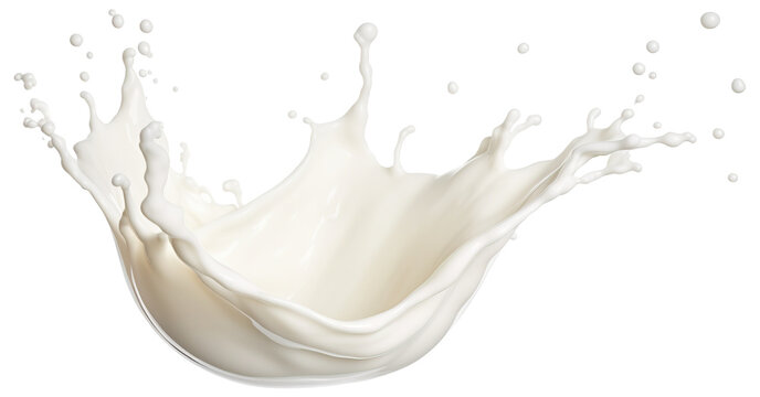 Milk splash isolated.