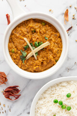 lentil daal with rice