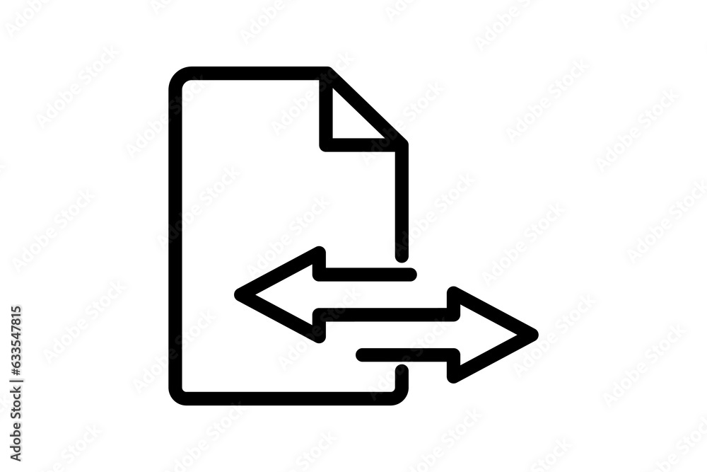 Poster transfer icon. suitable for web site design, app, user interfaces. line icon style. simple vector de