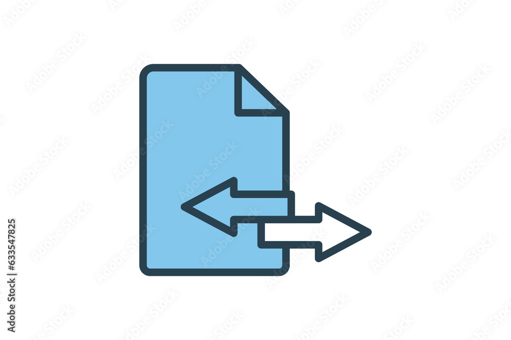 Poster transfer icon. suitable for web site design, app, user interfaces. flat line icon style. simple vect