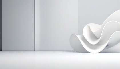 An Illustration Of 3D Light White Background. Created With Generative AI technology