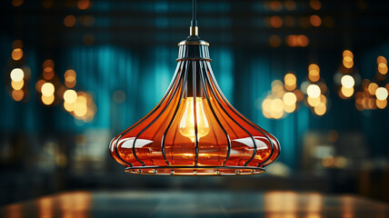 modern interior design with lamp - Powered by Adobe