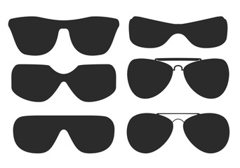 glasses.collection of variant vector illustration of sunglasses.