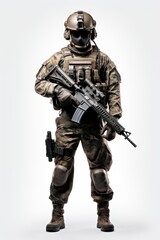 Fototapeta premium photography of a standing special forces soldier