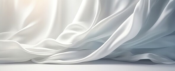 White silk as a background. Created with Generative AI technology