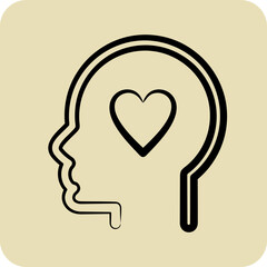 Icon Kindness. related to Psychology Personality symbol. glyph style. simple design editable. simple illustration