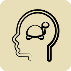 Icon Dementia. related to Psychology Personality symbol. glyph style. simple design editable. simple illustration