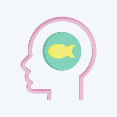 Icon Loneliness. related to Psychology Personality symbol. simple design editable. simple illustration