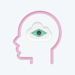 Icon Dreams. related to Psychology Personality symbol. simple design editable. simple illustration