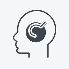 Icon Mental Problem. related to Psychology Personality symbol. simple design editable. simple illustration