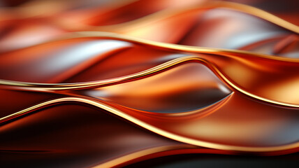 golden abstract wavy liquid background.