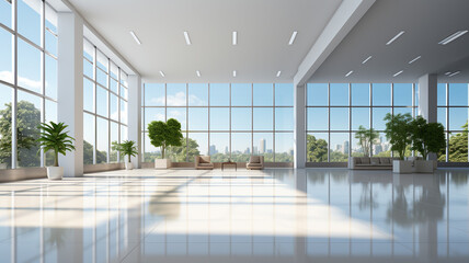 Fototapeta premium interior modern office, 3 d illustration