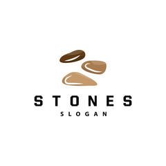 Stone Logo, Premium Elegant Design, Stone Balance Vector, Stepping Rock Walking Icon Illustration Design