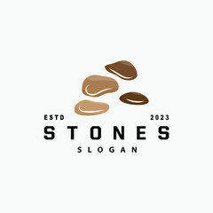 Stone Logo, Premium Elegant Design, Stone Balance Vector, Stepping Rock Walking Icon Illustration Design
