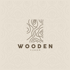 Wood Logo, Wood Fiber Bark Layer Vector, Tree Trunk Inspiration Illustration Design