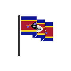 Eswatini flags icon set, Eswatini independence day icon set vector sign symbol
